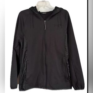 Under Armour Storm ColdGear Swacket Full Zip Hoodie Jacket Small Black Fleece